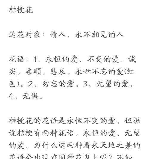 桔梗花不同颜色的花语是什么？它们各自代表什么？