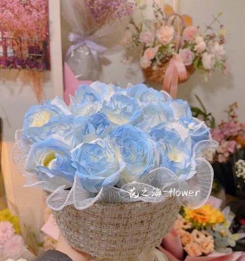 碎冰蓝手捧花有何寓意？